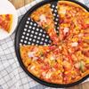 Fox Run Non-Stick Perforated Pizza Pans, Set of 2 with Holes for Crispy Crust, 14-Inch, Black view 2