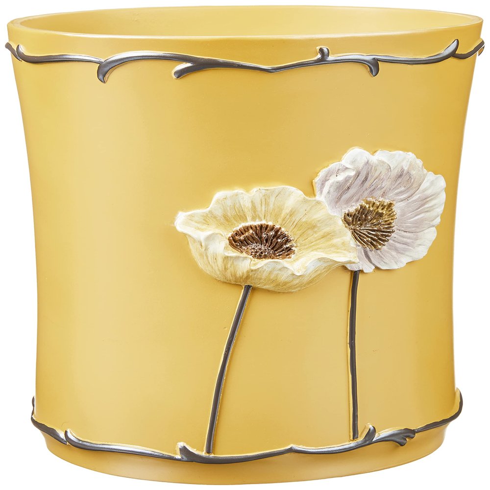 Popular Bath Poppy Fields, Waste Basket, Pastel Moss