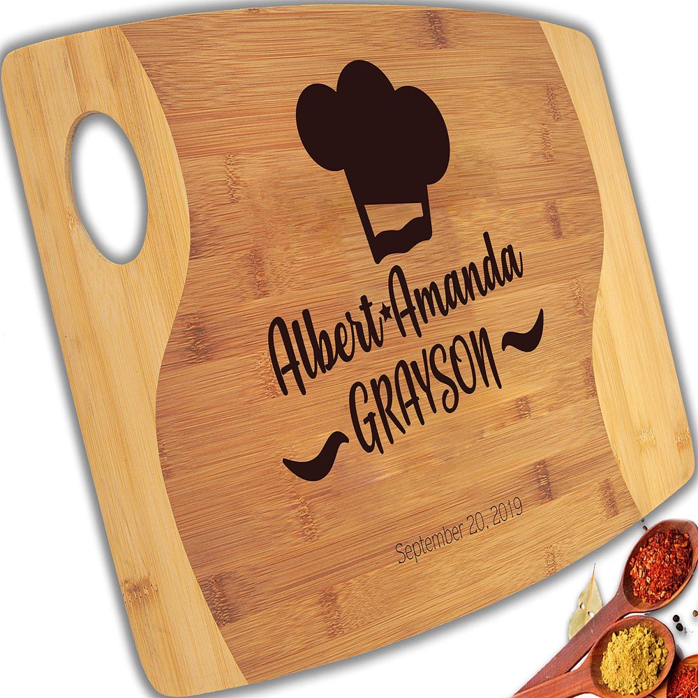 Personalized Cutting Board Engraved with your text for Mothers Day, Valentines,Wedding