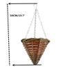 19.7" Lifelike Silk Flower Hanging Cone Basket Artificial Flowers Daisy (Purple and White) view 4