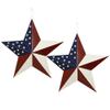 2pcs Patriotic Metal Barn Star Outdoor Indoor Hanging Wall Decor Star Ornaments 4th of July Decoration Country Style (21"-A) view 1