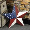 3pcs Patriotic Metal Barn Star Outdoor Indoor Hanging Wall Decor Star Ornaments 4th of July Decoration Country Style (12"&16.5"&21"-A) view 2