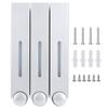 420ml per Cup Wall Mounted Three Head Liquid Soap Shampoo Dispensers for Home Bathroom Hotel(Silver) view 1