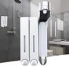 420ml per Cup Wall Mounted Three Head Liquid Soap Shampoo Dispensers for Home Bathroom Hotel(Silver) view 2