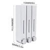 420ml per Cup Wall Mounted Three Head Liquid Soap Shampoo Dispensers for Home Bathroom Hotel(Silver) view 3