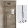 420ml per Cup Wall Mounted Three Head Liquid Soap Shampoo Dispensers for Home Bathroom Hotel(Silver) view 4
