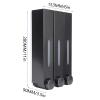 420ml per Cup Wall Mounted Three Head Liquid Soap Shampoo Dispensers for Home Bathroom Hotel(Black) view 2