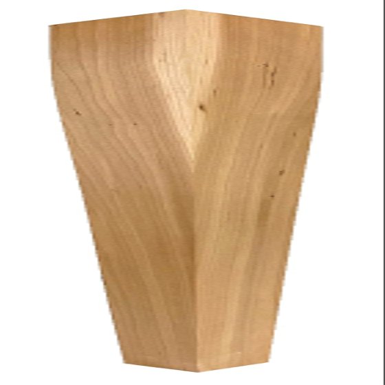 Highland Manor Wood Products 2 Sided Tapered Dining Table Leg - 29" Tall x 3 1/2" Wide - Unfinished Wooden Leg for Kitchen Tables and Desks (Cherry) (1 Leg)