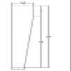 Highland Manor Wood Products 2 Sided Tapered Dining Table Leg - 29" Tall x 3 1/2" Wide - Unfinished Wooden Leg for Kitchen Tables and Desks (Pine) (1 Leg) view 2