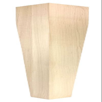 Highland Manor Wood Products 2 Sided Tapered Dining Table Leg - 29" Tall x 3 1/2" Wide - Unfinished Wooden Leg for Kitchen Tables and Desks (Hard Maple) (1 Leg)