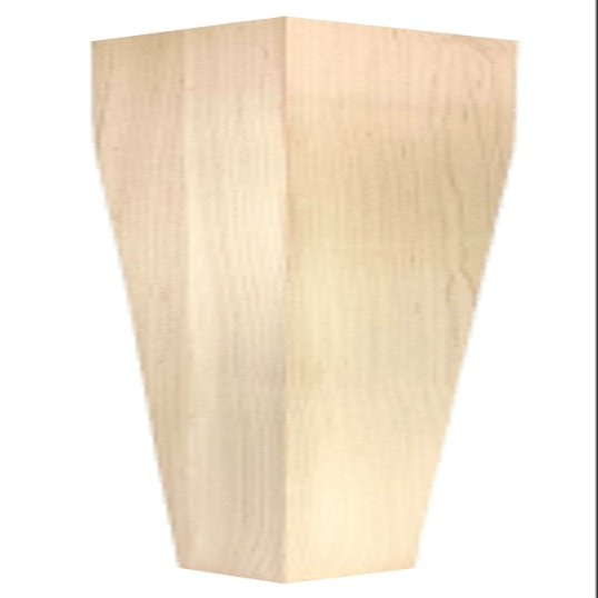 Highland Manor Wood Products 2 Sided Tapered Dining Table Leg - 29" Tall x 3 1/2" Wide - Unfinished Wooden Leg for Kitchen Tables and Desks (Hard Maple) (1 Leg)