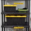 BLACK & YELLOW, 5-Gallon Heavy Duty Storage Bins with Lids, Stackable Plastic Storage Bins with Weather-Resistant Design, Home Organization, 6 Pack (8.6"H x 12.3"W x 16.4"D) view 2