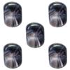 ADERIA Tsugaru Vidro F-71774 Chopsticks Rest, Diameter 1.2 x Height 0.5 inches (3 x 1.2 cm), Black Blister Chopsticks Rest, Pack of 5, Made in Japan view 1