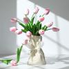 30 Pcs Artificial Tulips PU Faux Flowers, Pink Real Touch Fake Tulips for Valentine's Day Spring Easter Home Kitchen Wedding Decorations and New Year Decor view 3
