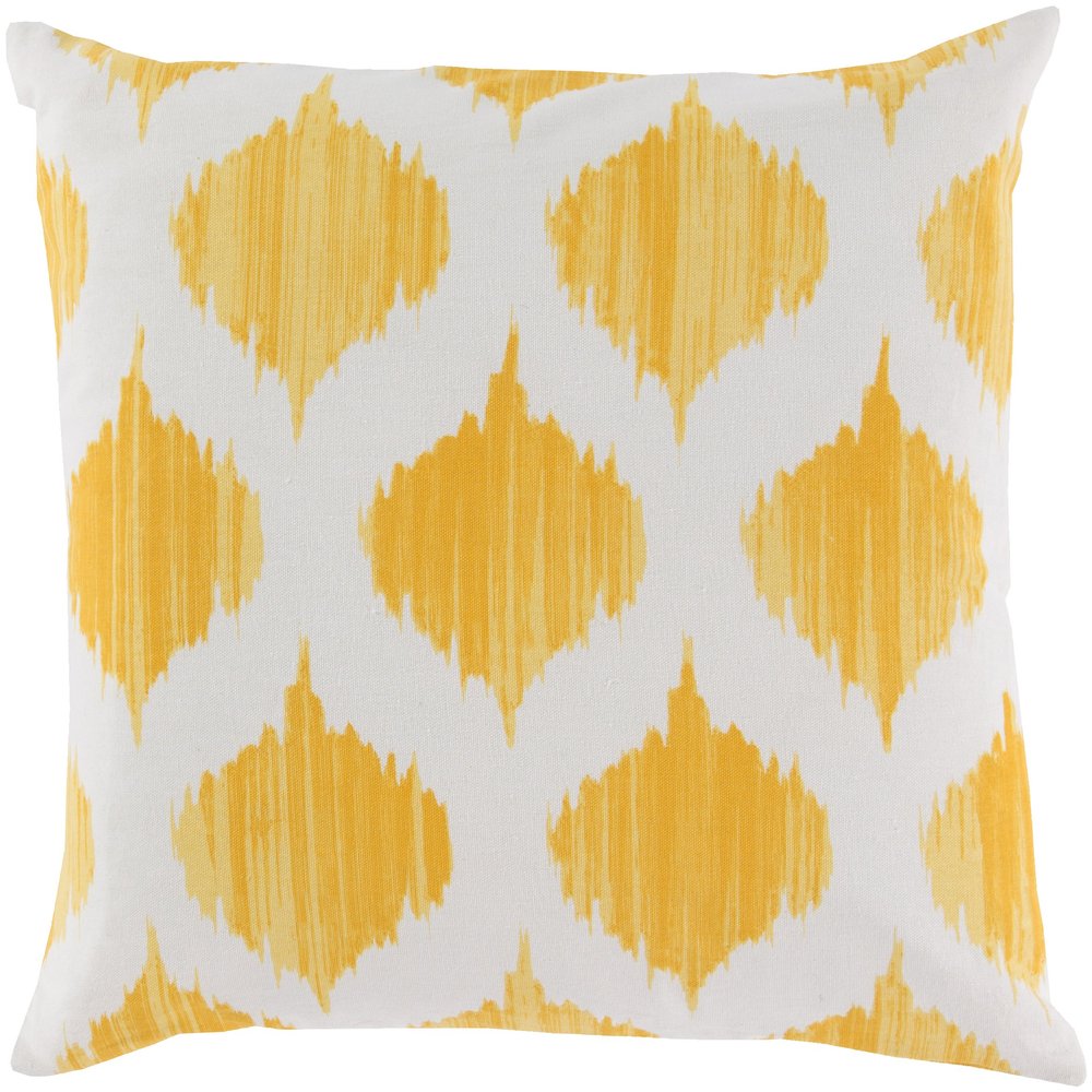 Artistic Weavers Itzel Throw Pillows, 22" x 22", Bright Yellow, Khaki