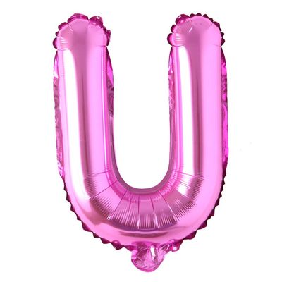 40 inch Rose Red Letter Balloon birthday party decorations kids Wedding Balloons banner Alphabet Air Anniversary Baby shower Decoration (40 INCH Rose Red U)