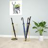 BBGS Metal Umbrella Stand, with Black/White Marble Base, Space Saving Umbrella Holder for Entryway Organiser/Front Door, Gold Bracket (Color : White) view 3