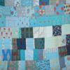 Exotic India Bachelor-Button Kantha Embroidered Bedcover from Jaipur with Crystals and Patch Work - Silk with Cot view 2