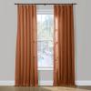ChadMade 2 Panels 27 Inch Wide by 108 Inch Long Linen Cotton Curtains Room Darkening Pinch Pleated Curtains Living Room Patio Sliding Door Extra Long Drapes, Flame, Cary Collection view 1