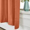 ChadMade 2 Panels 27 Inch Wide by 108 Inch Long Linen Cotton Curtains Room Darkening Pinch Pleated Curtains Living Room Patio Sliding Door Extra Long Drapes, Flame, Cary Collection view 4