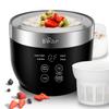 Bear Yogurt Maker, Greek Yogurt Maker Machine with Strainer and Timer Control, Stainless Steel Inner Pot, Automatic Digital with 2 Glass Jars 1 Quart for Home Organic Yogurt, Cheese, Fruit Wine view 1