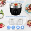 Bear Yogurt Maker, Greek Yogurt Maker Machine with Strainer and Timer Control, Stainless Steel Inner Pot, Automatic Digital with 2 Glass Jars 1 Quart for Home Organic Yogurt, Cheese, Fruit Wine view 3