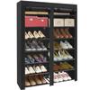 ERONE Shoe Rack Storage Organize, 28 Pairs Portable Double Row with Nonwoven Fabric Cover Shoe Shelf Cabinet for Closet view 1