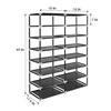 ERONE Shoe Rack Storage Organize, 28 Pairs Portable Double Row with Nonwoven Fabric Cover Shoe Shelf Cabinet for Closet view 3