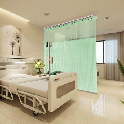 Macochico Green Medical Privacy Curtains, Hospital Cubicle Nickel Grommet Curtain for Medical Clinic SPA Lab Room Divider, 5ft Wide x 8ft Tall (1 Panel)