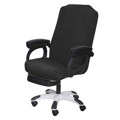 SARAFLORA Office Chair Cover- Medium, Black- Removable Computer Chair Cover for Office Chair with Zipper for Universal Rotating Chair Desk Chair Cover High Back Chair Seat Washable Protector for Pets