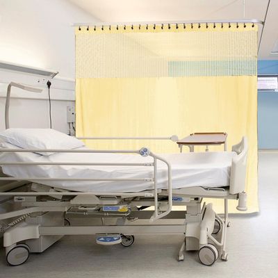 Macochico Beige Orange Medical Curtains Privacy Hospital Cubicle Nickel Grommet Hospital Curtain for Hospital Medical Clinic SPA Lab Curtain Room Divider,5ft Wide x 8ft Tall(1 Panel)