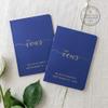 Handmade Personalized Vow Books Wedding Vows Book His Her Vow Renewal Notebook Journal Navy Gold Foil Script - Set of 2 Books view 1