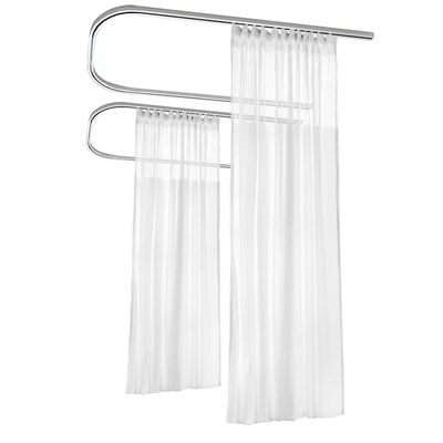 Macochico White Room Divider Curtains Privacy Cubicle Curtains with Flat Hook Hanging for SPA Lab Curtain Room Divider,5ft Wide x 8.5ft Tall(1 Panel)