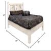 Montana Woodworks Homestead Wood Full Platform Bed with Engraved in Natural view 2