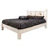 Montana Woodworks Homestead Wood Full Platform Bed with Engraved in Natural view 4