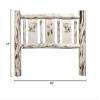 Montana Woodworks Wood King Headboard with Engraved Elk Design in Natural view 2
