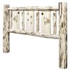 Montana Woodworks Wood King Headboard with Engraved Elk Design in Natural view 4