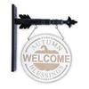12.5 Inch Round Cream Wood Engraved Welcome Arrow Replacement view 1