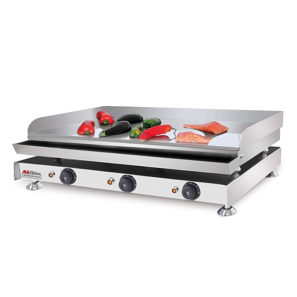 ALDKitchen Flat Top Griddle | Teppanyaki Grill | Single, Dual or Triple Thermostat | Commercial Use | 110V (Large)