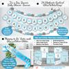 697 Pcs Premium Elephant Baby Shower Decorations for Boy Set It's A BOY Banner, Napkins, Straws, Paper Decorations, Cake Toppers, Sash, Balloons, Favor Stickers, Guest Book, Confetti, Games view 2