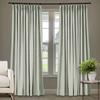 Frelement 52 inches Wide 84 inches Long Linen Cotton Pinch Pleat Curtains Noise Reduction Drapes for Meeting Room, Sliding Door, Silver Birch, 1 Panel view 1