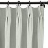 Frelement 52 inches Wide 84 inches Long Linen Cotton Pinch Pleat Curtains Noise Reduction Drapes for Meeting Room, Sliding Door, Silver Birch, 1 Panel view 2