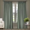 Frelement 52 inches Wide 84 inches Long Linen Cotton Pinch Pleat Curtains Noise Reduction Drapes for Meeting Room, Sliding Door, Slate Gray, 1 Panel view 1