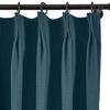 Frelement 52 inches Wide 84 inches Long Linen Cotton Pinch Pleat Curtains Noise Reduction Drapes for Meeting Room, Sliding Door, Navy, 1 Panel view 2