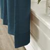 Frelement 52 inches Wide 84 inches Long Linen Cotton Pinch Pleat Curtains Noise Reduction Drapes for Meeting Room, Sliding Door, Navy, 1 Panel view 3