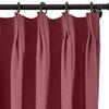 Frelement 52 inches Wide 84 inches Long Linen Cotton Pinch Pleat Curtains Noise Reduction Drapes for Meeting Room, Sliding Door, Burgundy, 1 Panel view 2