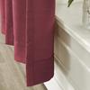 Frelement 52 inches Wide 84 inches Long Linen Cotton Pinch Pleat Curtains Noise Reduction Drapes for Meeting Room, Sliding Door, Burgundy, 1 Panel view 3