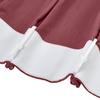 Frelement 52 inches Wide 84 inches Long Linen Cotton Pinch Pleat Curtains Noise Reduction Drapes for Meeting Room, Sliding Door, Burgundy, 1 Panel view 4