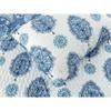 3 Piece Hygge & Scandinavian Geometric Floral Quilt Queen Allover Blue Damask Motif Pattern Modern Contemporary Cotton All Seasons Traditional Look Farmhouse Bedding Luxury Comfy Soft Bedroom Decor view 2