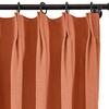 Frelement 52 inches Wide 84 inches Long Linen Cotton Pinch Pleat Curtains Noise Reduction Drapes for Meeting Room, Sliding Door, Flame, 1 Panel view 2